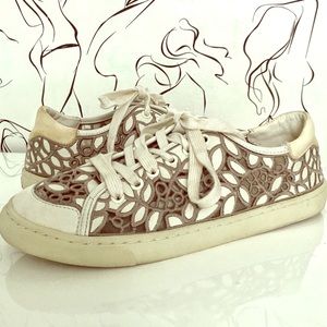Tory Burch floral lace sneakers